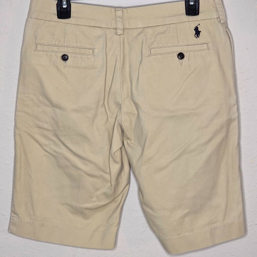 Polo Ralph Lauren Sport Khaki Chino Shorts Beige Bermuda Women's, Size 4 - Picture 2 of 8